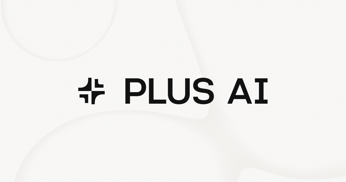 شعار Plus AI بخلفية بيضاء