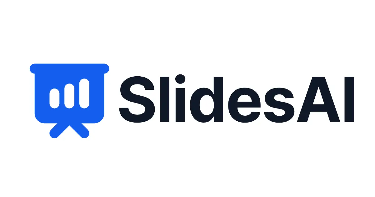 شعار SlidesAI بخلفية بيضاء